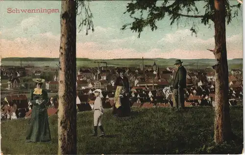 Villingen-Villingen-Schwenningen Familie - Blick auf die Stadt 1907