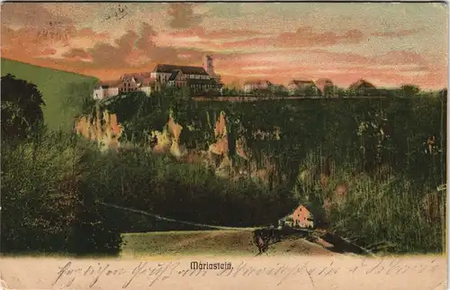 Metzerlen-Mariastein Stadt, gel Frankfurt Oberrad Ankunftsstempel 1906