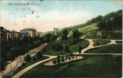 Ansichtskarte Bad Nauheim Waldstraße 1908