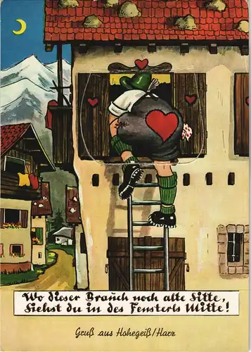 Hohegeiß-Braunlage Scherzkarte - Straßen, Umland 1965 Leporello