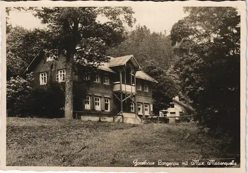 Ansichtskarte Geroldsgrün Forsthaus Langenau mit Max Marienquelle 1956