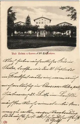 Ansichtskarte Bad Soden (Taunus) Kurhaus 1908