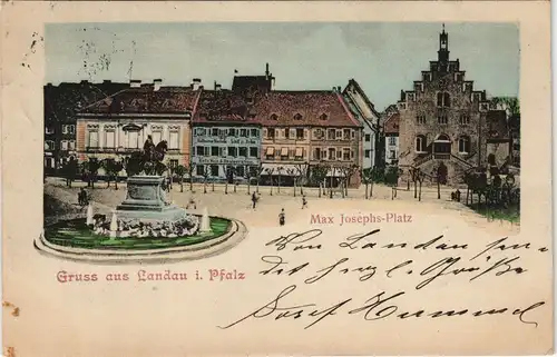 Ansichtskarte Landau in der Pfalz Max Josephs-Platz 1902
