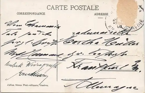 CPA Chamonix-Mont-Blanc Mont Blanc Blick - Gemse 1911