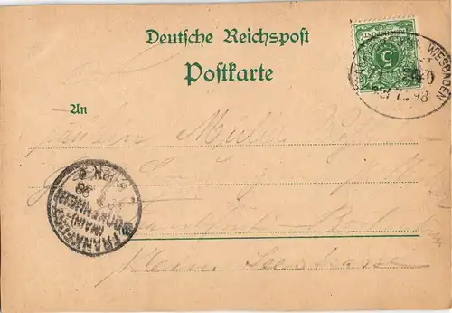 Ansichtskarte Litho AK Mainz Braujaus Gutenberg, Stadt... Gruss aus 1898