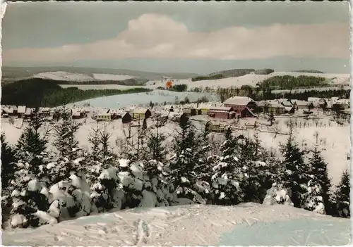 Sankt Andreasberg-Braunlage Panorama-Ansicht der Bergstadt im Winter 1960