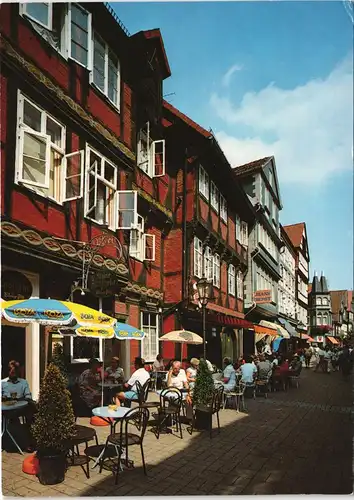 Celle Patrizierhäuser in der Rundestraße Lokale mit Außensitz 1980