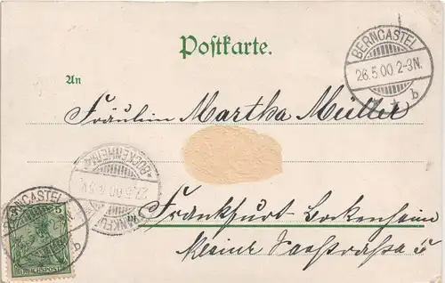 Ansichtskarte Landshut Stadt 1900 Passepartout