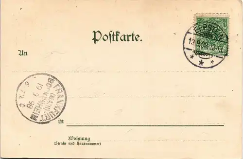 Litho AK Vockenhausen-Eppstein (Taunus) Gasthaus, Totale - 3 Bild 1898