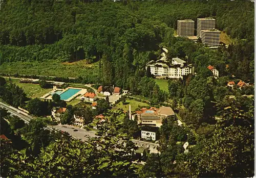 Ansichtskarte Bad Harzburg Blick vom Burgberg Richtung Freibad 1978