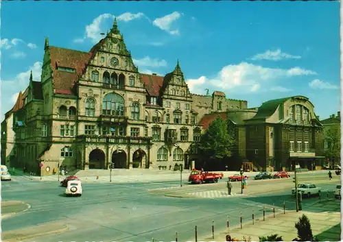 Ansichtskarte Bielefeld Straßen Kreuzung vor dem Rathaus 1970