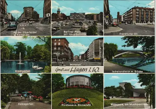 Hagen (Westfalen) MB Straßen, Plätze, Volkspark, Ischelandteich uvm. 1960