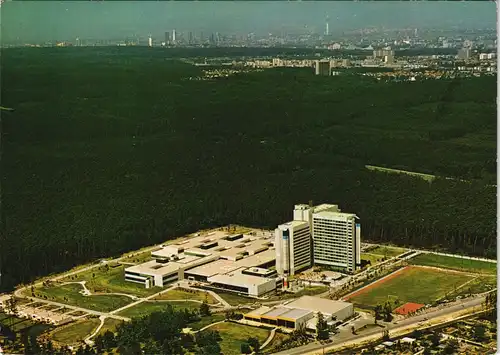 Heusenstamm BILDUNGSZENTRUM DER OBERPOSTDIREKTION FRANKFURT v. Flugzeug aus 1975