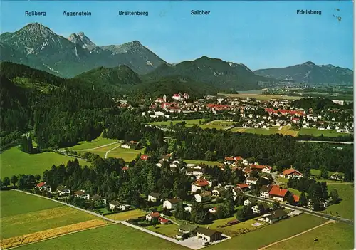 Ansichtskarte Schwangau Schwangau-Horn im Ostallgäu Panorama-Ansicht 1980