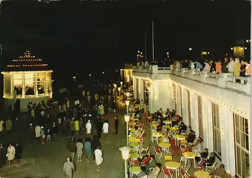 Ansichtskarte Borkum Abend auf der Kurpromenade 1968