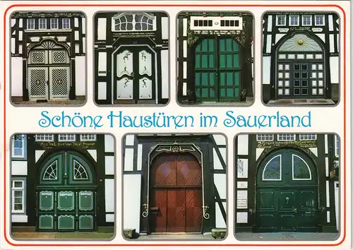 .Nordrhein-Westfalen Mehrbildkarte Schöne Haustüren im Sauerland 1995