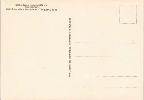 Ansichtskarte Scherfede Diakonissen-Kommunität - Innenansichten 1981