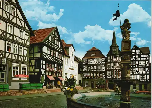 Ansichtskarte Fritzlar Rolandsbrunnen - Marktplatz 1990