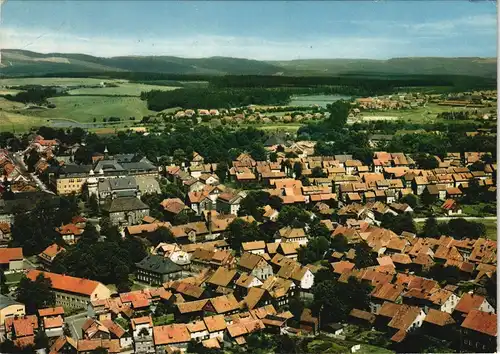 Ansichtskarte Clausthal-Zellerfeld Luftbild Luftaufnahme Ort Oberharz 1988