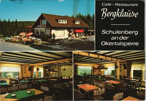 Altenau Schulenberg Harz Clausthal-Zellerfeld Bergklause - 3 Bild Gastraum 1983