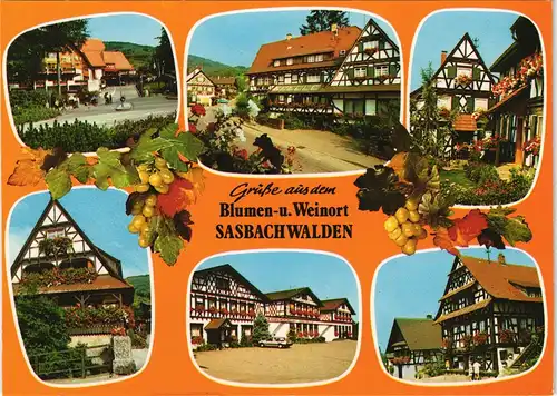 Ansichtskarte Sasbachwalden Straßenansichten, Fachwerkhäuser MB 1991