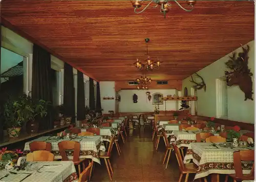 Ansichtskarte Lenggries Gasthof-Pension Neuwirt, Gastraum 1978