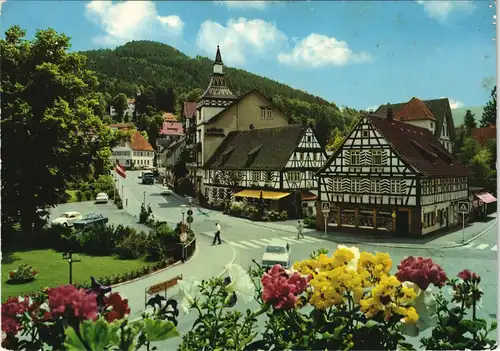 Ansichtskarte Bad Herrenalb Kreuzung, Auto - Restaurant 1969