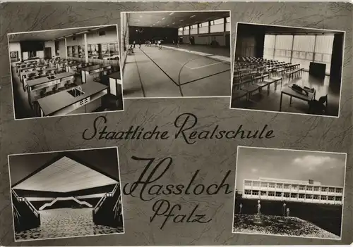 Ansichtskarte Haßloch Staatliche Realschule Schule Innenansichten 1960