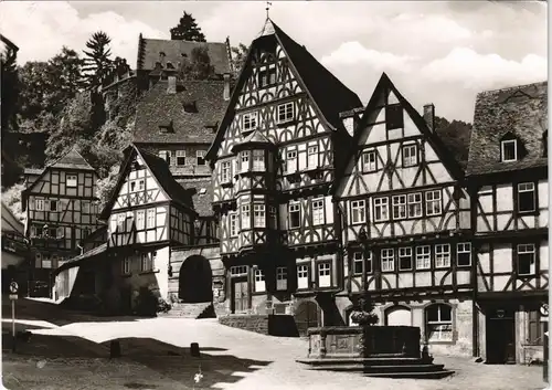 Miltenberg (Main) Marktplatz, Brunnen-Anlage, Fachwerkhäuser 1970