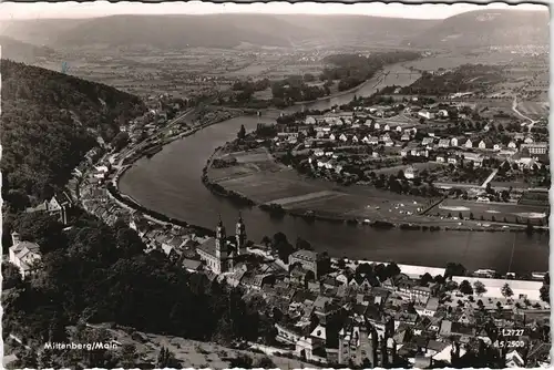 Ansichtskarte Miltenberg (Main) Panorama-Ansicht Blick Main 1959