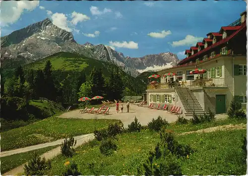 Garmisch-Partenkirchen KREUZECKHAUS 1652 m   Alpspitze Zugspitze 2964 m 1975
