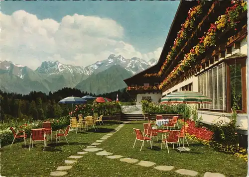 Ansichtskarte .Bayern Allgäuer Berghof mit Alpe Eck im Hörnergebiet 1960