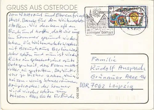 Ansichtskarte Osterode (Harz) Rathaus u. Ratskeller 1999