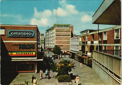 Lebenstedt-Salzgitter Stadtteilansicht, Fischzug, Einkauszentrum Geschäfte 1976