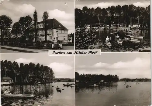 Hücker-Aschen-Spenge (Westfalen)  Moor: Padelboote Großer Viereckstempel 1957