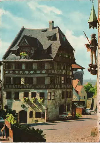 Ansichtskarte Nürnberg Albrecht-Dürer-Haus, Auto 1965