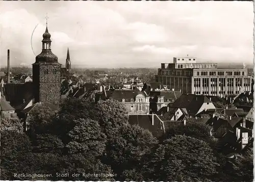 Ansichtskarte Recklinghausen Panorama der Stadt der Ruhrfestspiele 1966/1965