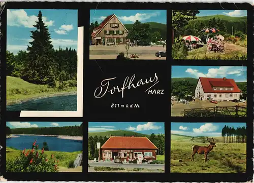 Ansichtskarte Torfhaus (Harz)-Altenau MB: Gaststätten, Umland 1961