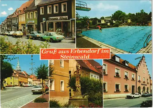 Erbendorf (Lk Tirschenreut) 4 Bild: Drogerie König, Schwimmbad, Straßen 1974