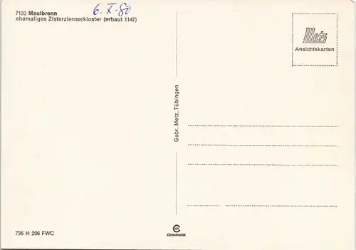 Ansichtskarte Maulbronn Stadtpartie Fachwerkhäuser 1980