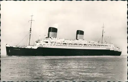 Dampfer Schiff LIBERTE Linie Le Havre Southampton New York 1960