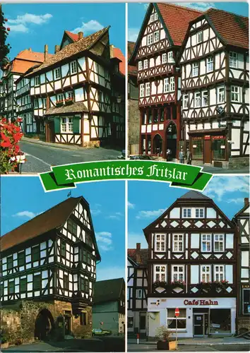 Fritzlar Mehrbild-AK 4 Ansichten Domstadt Romantisches Fritzlar 1990