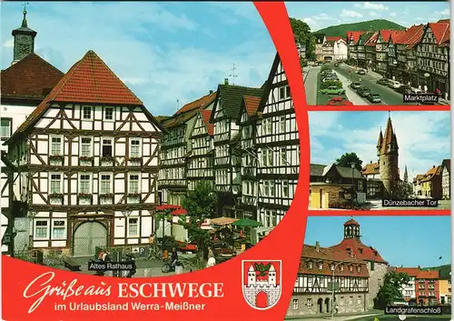 Ansichtskarte Eschwege Mehrbildkarte mit 4 Stadtteilansichten 1999