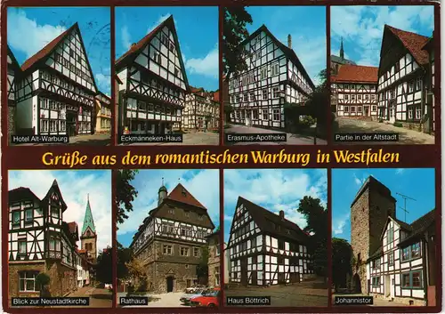 Ansichtskarte Warburg Mehrbild-AK Häuser und Stadtteilansichten 1989