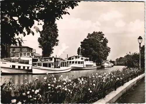 Mülheim an der Ruhr Wasserbahnhof Schiffe Schiffsanlegestelle 1961