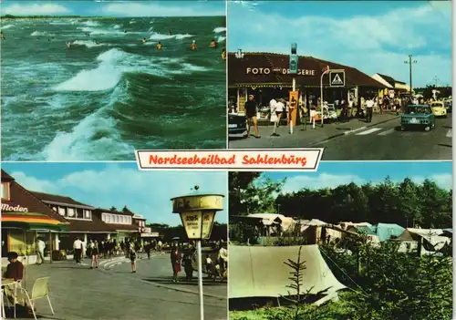 Sahlenburg-Cuxhaven Mehrbildkarte mit 4 Foto-Ansichten Ortsansichten 1972