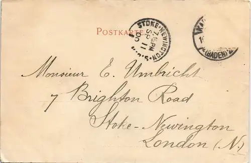 Ansichtskarte Karlsruhe Park mit Nymphengruppe Denkmal 1900