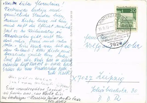 Ansichtskarte Hinterzarten Panorama-Ansicht 1970