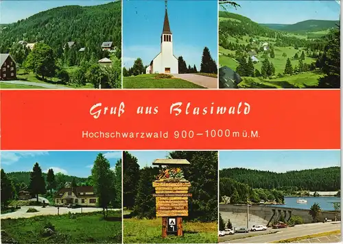Ansichtskarte Schluchsee Gruß aus Blasiwald Mehrbildkarte 1978
