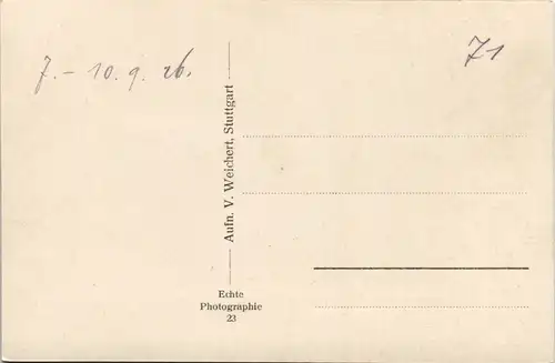 Ansichtskarte Stuttgart Rathaus und Fernsicht, Fotokarte 1926